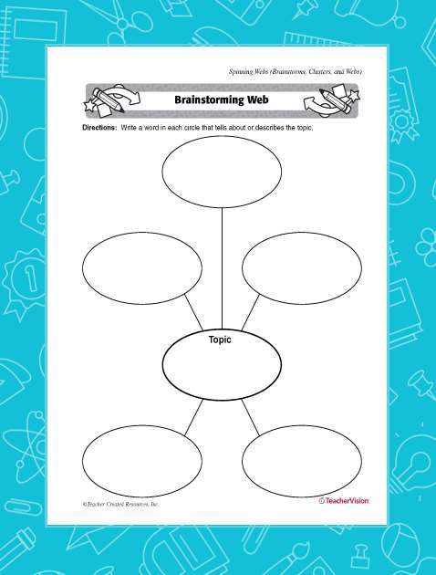 Brainstorming Web Graphic Organizer